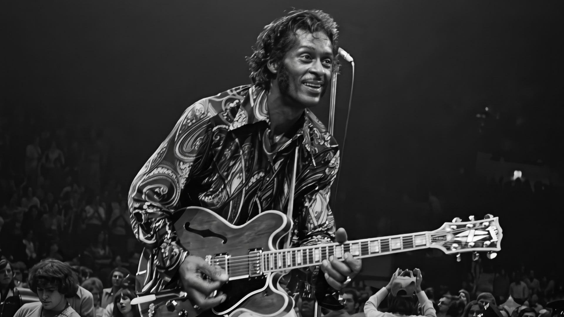 Chuck Berry portrait, archival